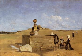 讓 巴蒂斯特 卡米耶 柯羅 Breton Women at the Fountain 讓 巴蒂斯特 卡米耶 柯羅 Breton Women at the Fountain